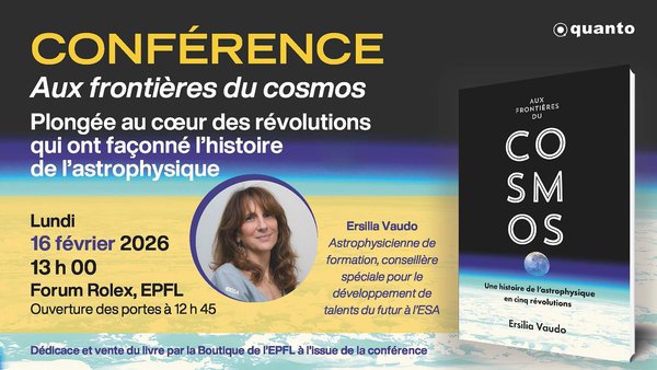 Poster of the event: conference title and portrait of Ersilia Vaudo